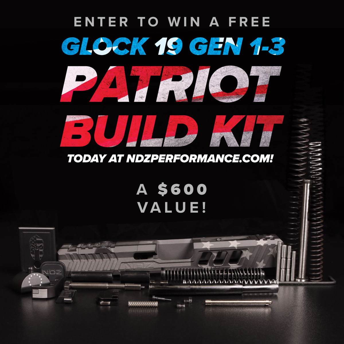 Glock 19 Gen 1-3 Patriot Build Kit Giveaway artwork