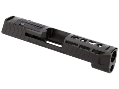 NDZ T.R.O.I. Slide Upgrade for Sig Sauer P365XL with RMSC Cut in Black Nitride Firearm Coating - Angled View Right