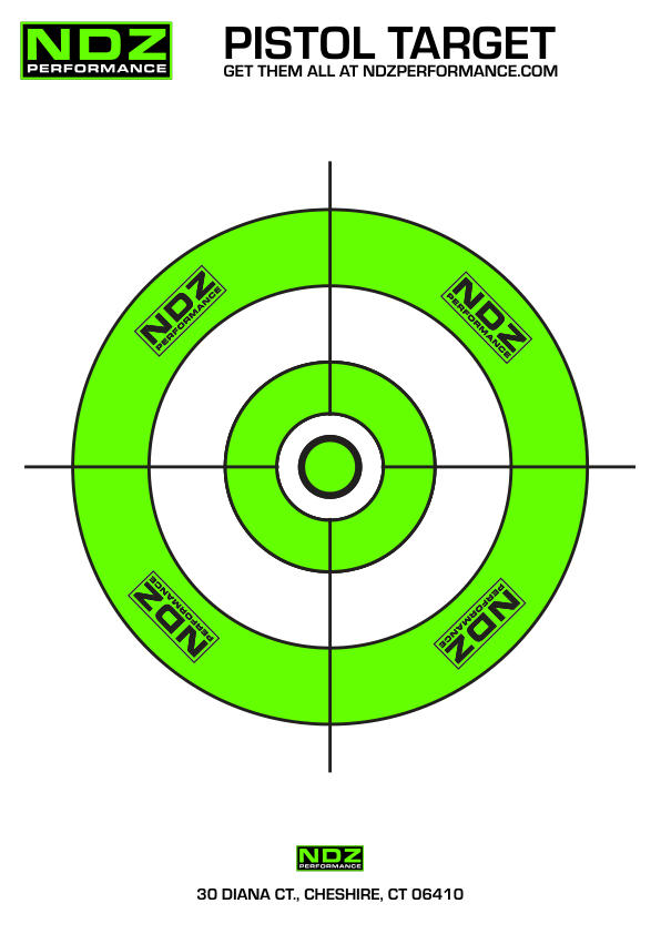 Free printable Bullseye Rings shooting target PDF