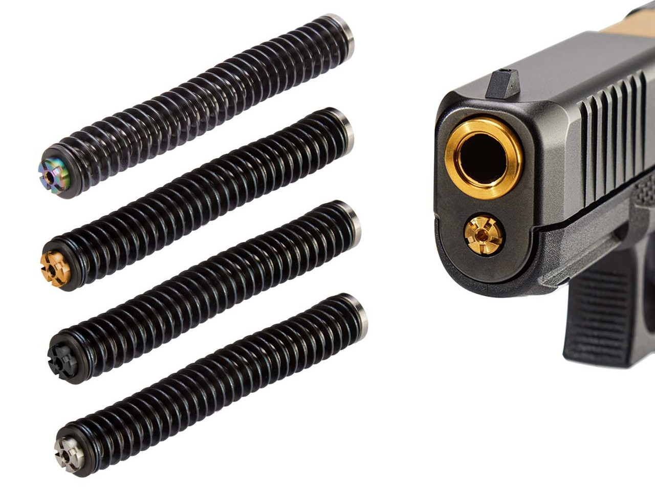 NDZ stainless steel Glock 19 Gen 6 guide rod assembly with ISMI recoil spring