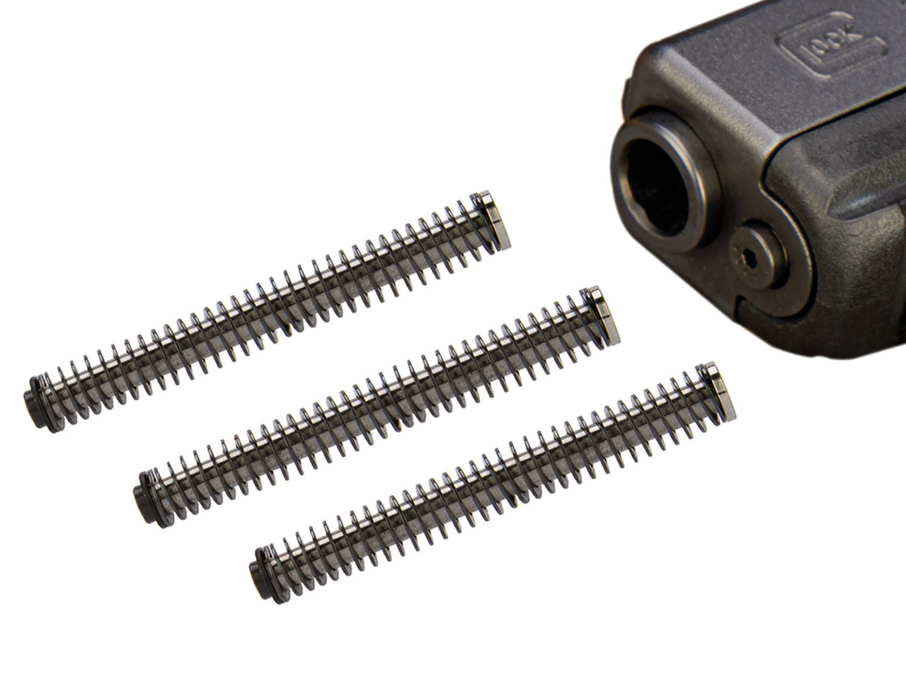NDZ steel guide rod Glock Gen 3 assembly with ISMI recoil spring for G19, G23, G32, G38