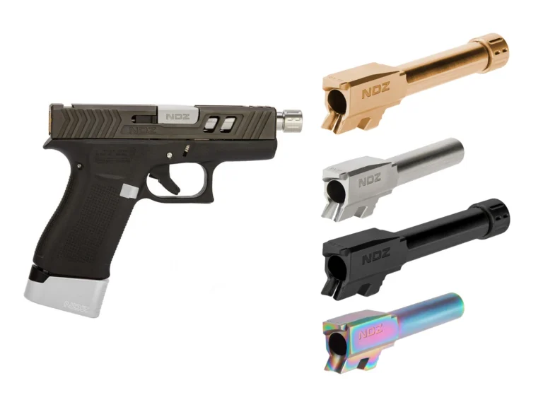 NDZ Glock 43X, 43 Barrel, shown for the Glock barrel compatibility guide.