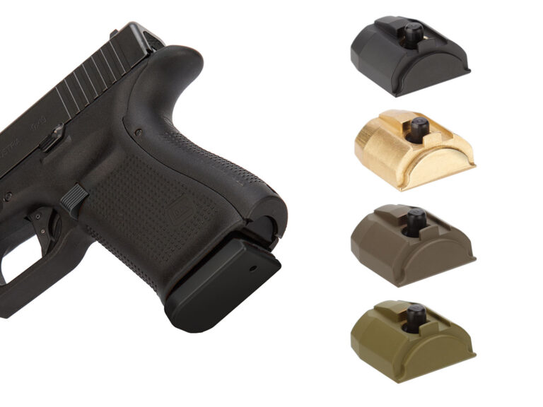 NDZ Glock Gen 4-5 Grip Plug, Heavyweight Brass (*LZ), shown for the Glock 45 Gen 5 grip plug fitment guide.