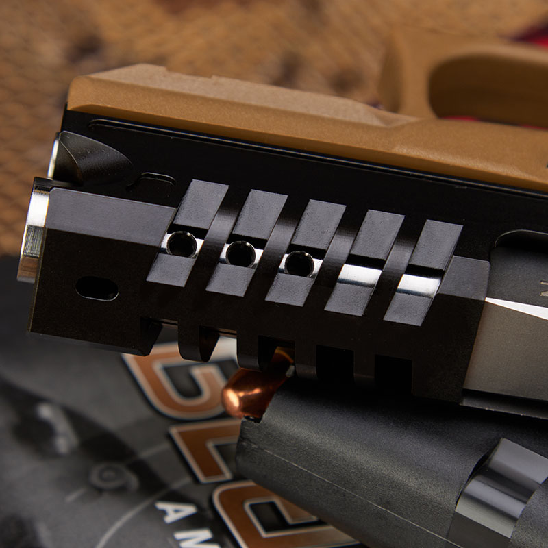 NDZ ARES slide and barrel on a Glock 43X